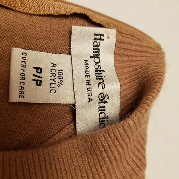 Vintage Hampshire Studio Tan Mock Neck Sweater - Picture 6 of 12